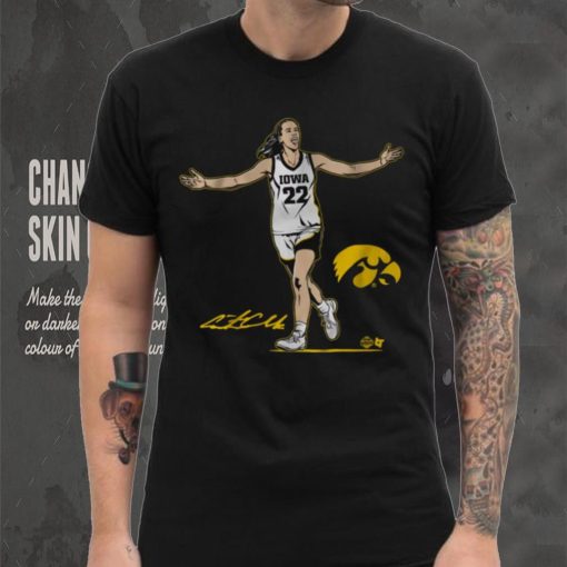 Youth Iowa Hawkeyes Black Caitlin Clark Star T Shirt