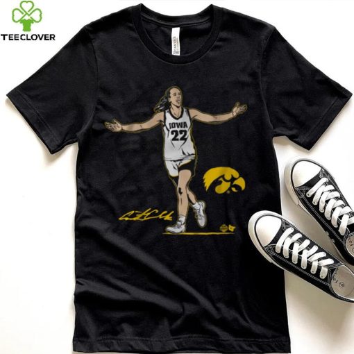 Youth Iowa Hawkeyes Black Caitlin Clark Star T Shirt