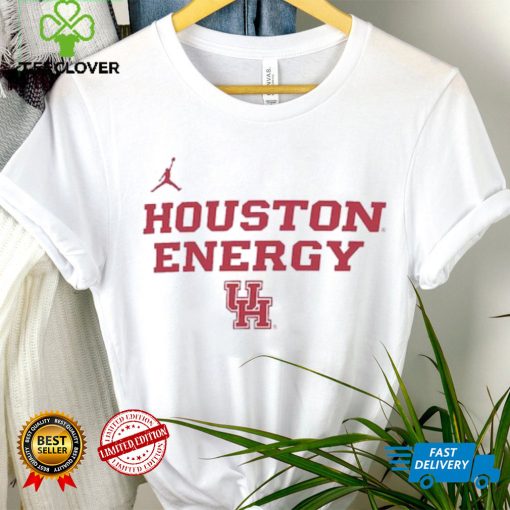 Youth Jordan Brand White Houston Cougars 2024 On Court Bench Energy T Shirt