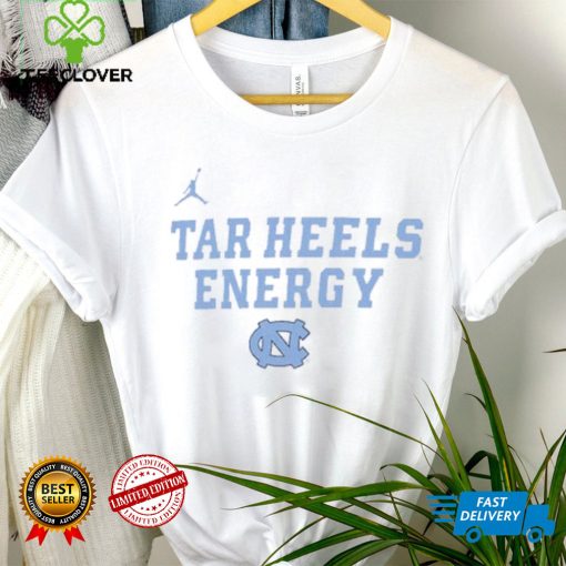 Youth Jordan Brand White North Carolina Tar Heels 2024 On Court Bench Energy T Shirt