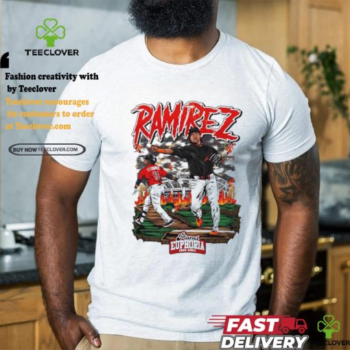 Youth Jose Ramirez baseball design cartoon shirt