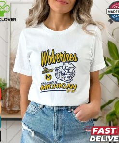 Youth Michigan Wolverines White Retro T Shirt