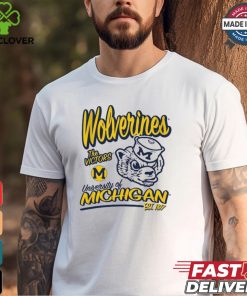 Youth Michigan Wolverines White Retro T Shirt