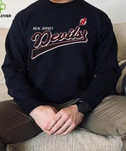 Youth New Jersey Devils Levelwear Black Podium Retro Script Fleece Shirt