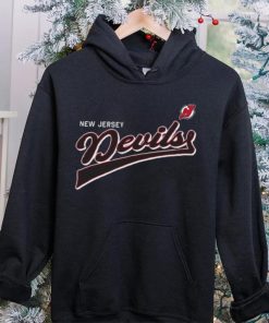 Youth New Jersey Devils Levelwear Black Podium Retro Script Fleece Shirt