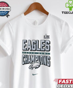 Youth Nike Cream Philadelphia Eagles Super Bowl LIX Champions T Shirt