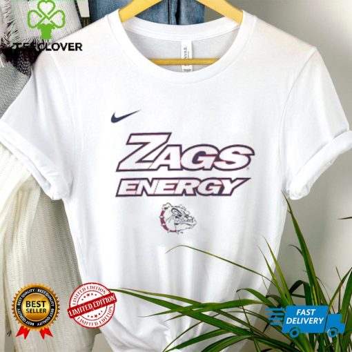 Youth Nike White Gonzaga Bulldogs 2024 On Court Bench Energy T Shirt