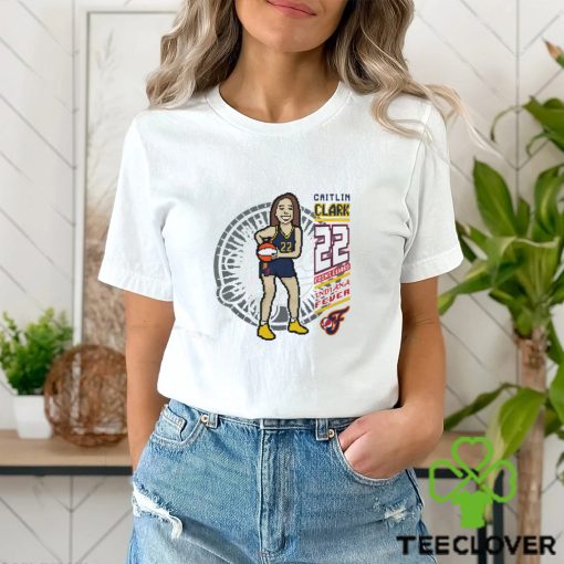 Youth Stadium Essentials Caitlin Clark Heather Gray Indiana Fever Player 8 Bit T Shirt