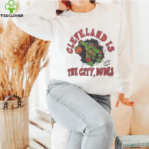 Youth TMNT x Cavs Cleveland Is The City Dudes Shirt