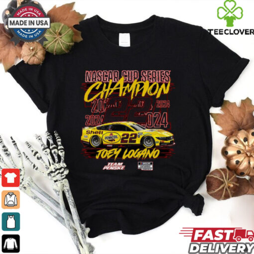 Youth Team Penske Red Joey Logano 2024 NASCAR Cup Series Champion Signature T Shirt