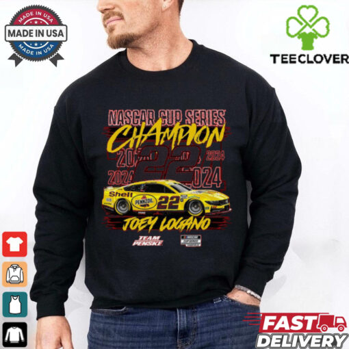 Youth Team Penske Red Joey Logano 2024 NASCAR Cup Series Champion Signature T Shirt