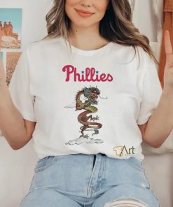 Youth Tiny Turnip White Philadelphia Phillies 2024 Year of The Dragon T Shirt