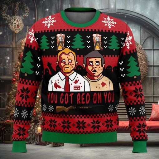 Youve Got red On You Shaun of the Dead Ugly Christmas Sweater