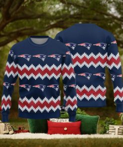 New England Patriots Logo Knitted Pattern Ugly Christmas Sweater