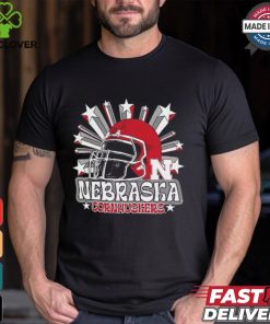 Image One Men's Nebraska Cornhuskers Grey Helmet Star T Shirt