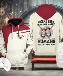 Yuengling Golf And Beer Make Me Happy Humans Make My Head Hurt Pullover Hoodie