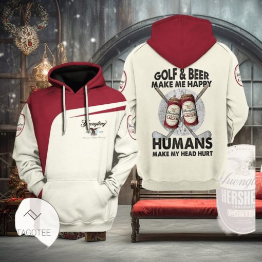 Yuengling Golf And Beer Make Me Happy Humans Make My Head Hurt Pullover Hoodie