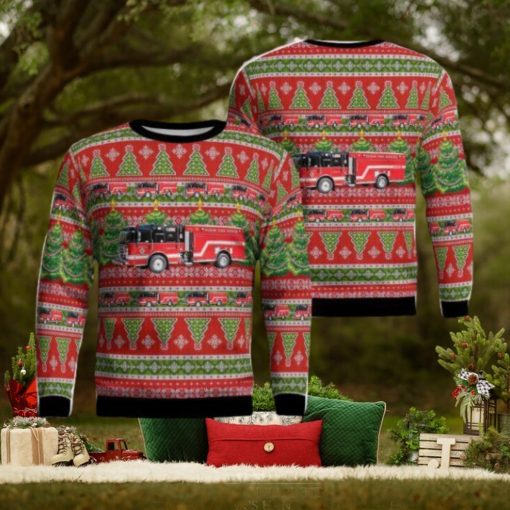 Yukon Fire Department AOP Ugly Sweater Holiday Sweater For Men And Women