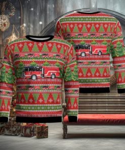 Yukon Fire Department AOP Ugly Sweater Holiday Sweater For Men And Women