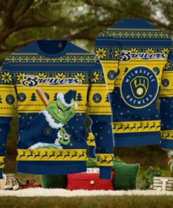 Milwaukee Brewers Grinch Christmas Ugly Sweater