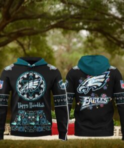 Philadelphia Eagles Happy Hanukkah Holiday 2024 Hoodie