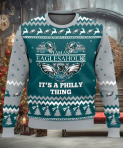 I Am An Eaglesaholic It’s A Philly Thing Ugly Christmas Sweater