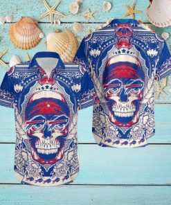 Buffalo Bills Hawaiian Shirt Pharaoh Skull Wolf Flower Buffalo Bills Gift