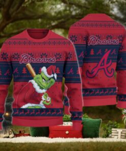 Atlanta Braves Grinch Christmas Ugly Sweater