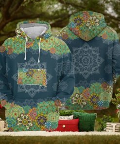 South Dakota Floral Mandala 3D Printed Hoodie