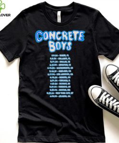 Official Concrete Boys Tour Dates Shirt