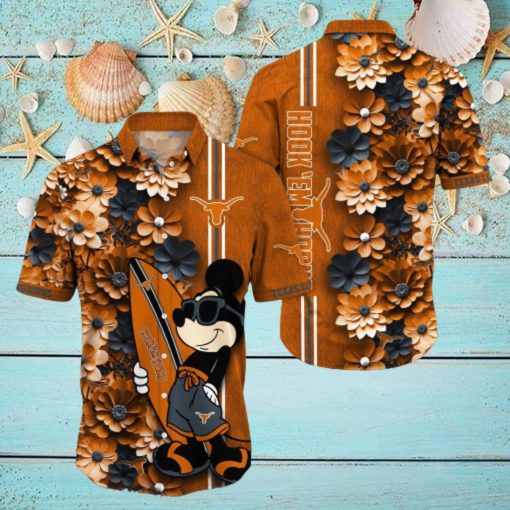 Texas Longhorns Aloha Mick Pattern Hawaiian Shirt For Fans