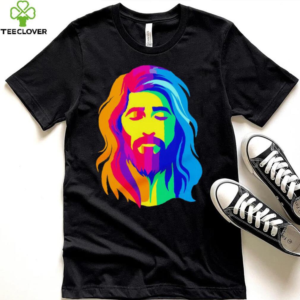 LGBTQ Jesus loves us all colorful shirt LGBTQ Jesus loves us all colorful shirt