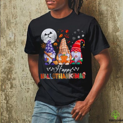 Halloween Thanksgiving Christmas Happy HalloThanksMas Gnomes T Shirt