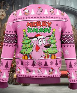 Merry Xmas Courage The Cowardly Dog Ugly Christmas Sweater 1