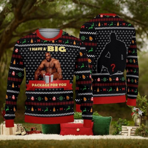 Big Package Barry Wood Meme Ugly Christmas Sweater
