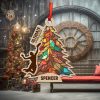 Us Veteran Personalized 2 Layer Wood Ornament