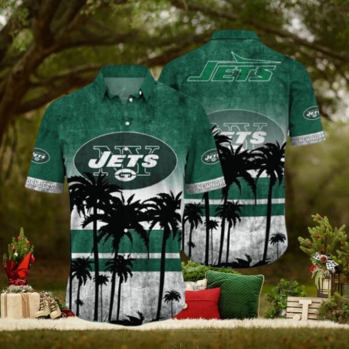 New York Jets Logo Coconut Tropical Hawaiian Shirt Beach Gift For Fans