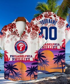 Philadelphia Phillies Custom Name And Number Major League Baseball 3D Print Hawaiian Shirt