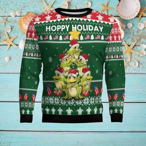 Frog Christmas Tree Ugly Christmas Sweater