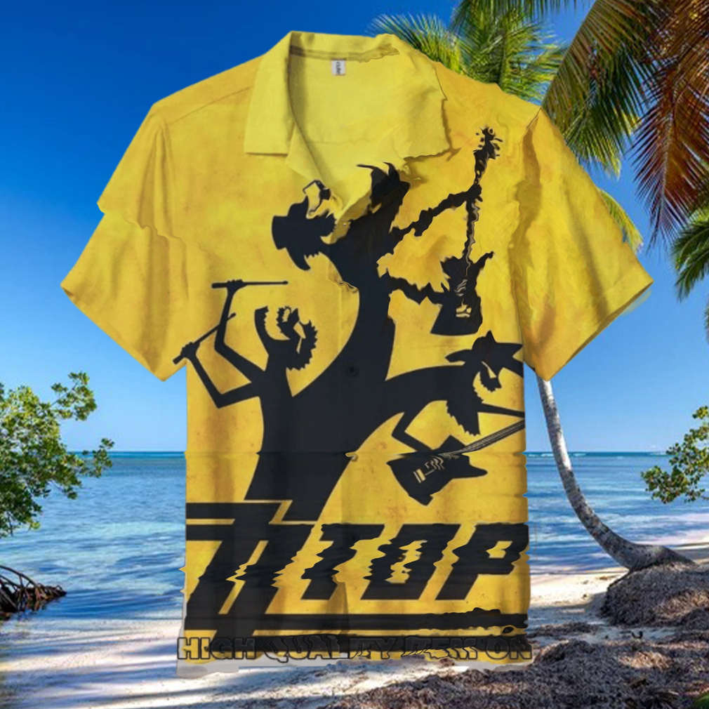 ZZ Top Goin 50 Short Sleeve Hawaiian Shirt ZZ Top Goin 50 Short Sleeve Hawaiian Shirt