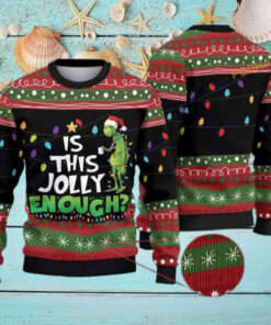 Grinch’s Jolly Mood Ugly Christmas Sweater for a Unique Xmas Party Look