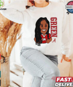 Zaay Green Alabama Crimson Tide cartoon shirt