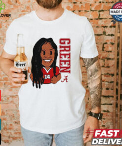 Zaay Green Alabama Crimson Tide cartoon shirt