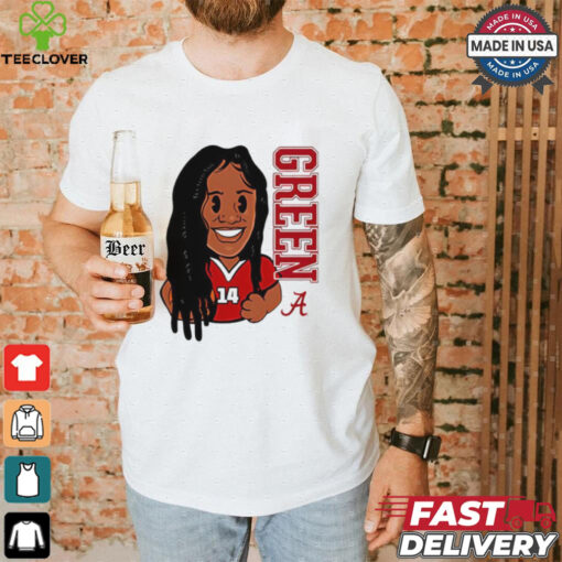 Zaay Green Alabama Crimson Tide cartoon shirt