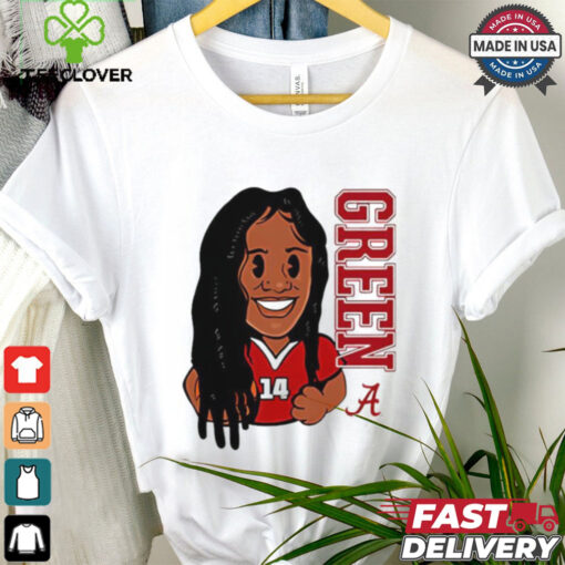 Zaay Green Alabama Crimson Tide cartoon shirt