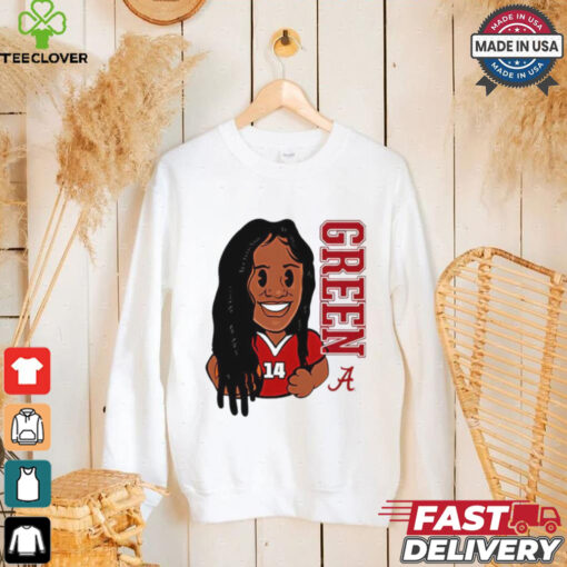 Zaay Green Alabama Crimson Tide cartoon shirt