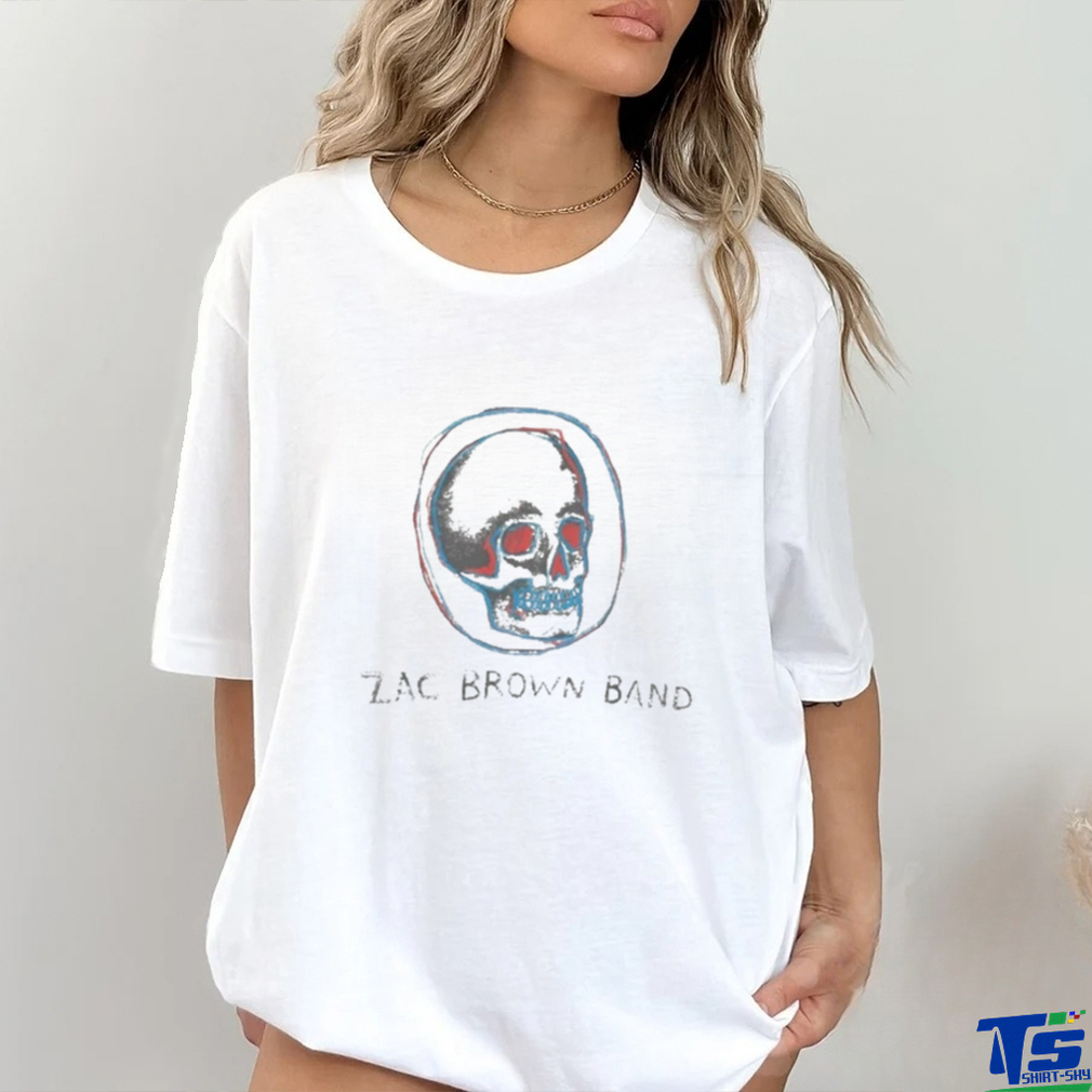 Zac Brown Band Red And Blue Skull Shirt Zac Brown Band Red And Blue Skull Shirt