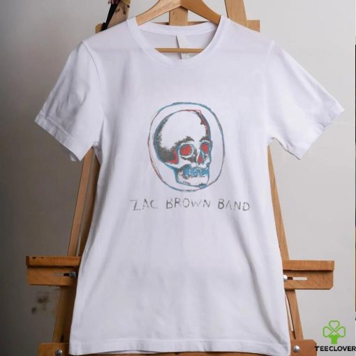 Zac Brown Band Red And Blue Skull Shirt