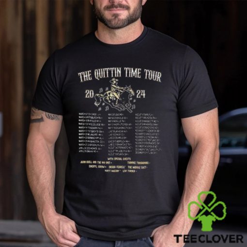 Zach Bryan The Quittin Time Tour 2024 Front And Back Shirt Vintage Country Music Sweathoodie, sweater, longsleeve, shirt v-neck, t-shirt Shirt