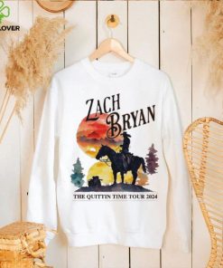 Zach Bryan The Quittin Time Tour 2024 Sunset T shirt 1 Zach Bryan The Quittin Time Tour 2024 Sunset T shirt